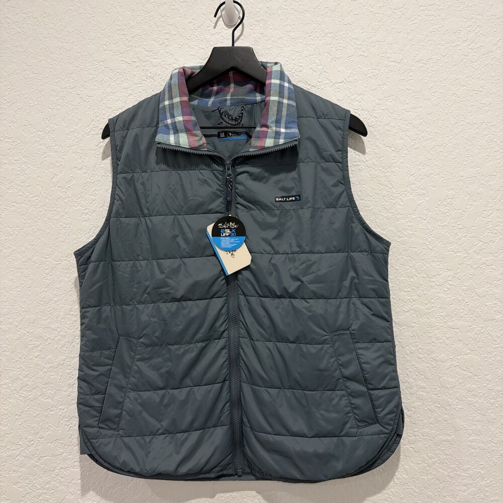 Salt Life NWT Light Puffer Windproof UPF 30 Water Resistant Size Medium